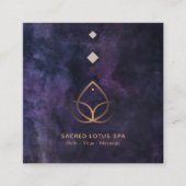 *~* Mystic Lotus Heilige Geometrie Alchemy Shaman Quadratische Visitenkarte (Vorderseite)