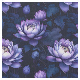Mystic Lotus Night Garden Fabric Stoff