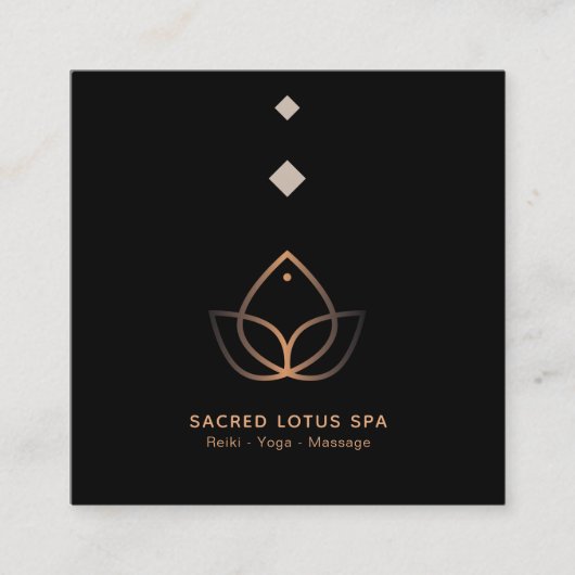 *~* Mystic Lotus Shaman Heilige Geometrie Alchemy Quadratische Visitenkarte (Vorderseite)