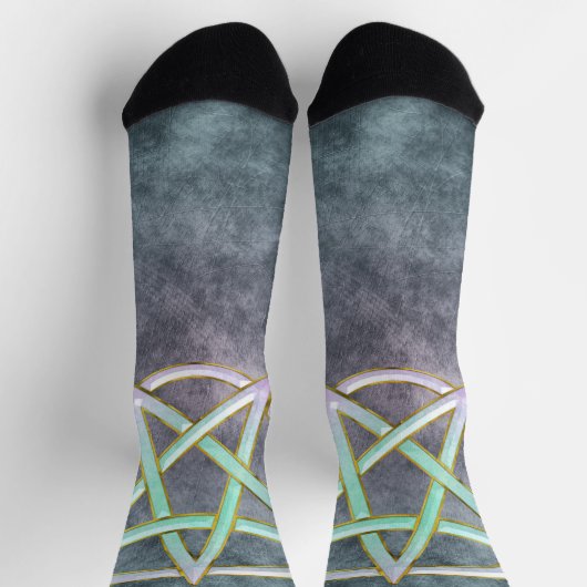 Mystic Luster: Opal Pentagram Socken (Oben)