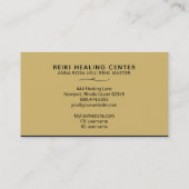 *~* Mystic Magic Black Gold REIKI Typografie Visitenkarte (Rückseite)