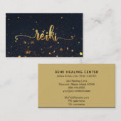 *~* Mystic Magic Black Gold REIKI Typografie Visitenkarte (Vorne/Hinten)