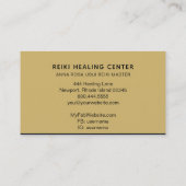 *~* Mystic Magic Black Gold REIKI Typografie Visitenkarte (Rückseite)