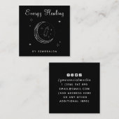 Mystic Magical Moon Energy Worker Healing Psychisc Quadratische Visitenkarte (Vorne/Hinten)