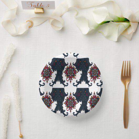 Mystic Mandala Elephant Art Pappteller (Hochzeit)