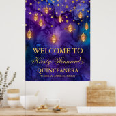 Mystic Marrakesh Night Lanterns Bokeh Quinceañera Poster (Küche)