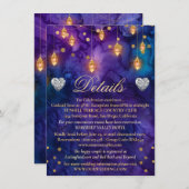 Mystic Marrakesh Night Lanterns Hochzeitdetails Begleitkarte (Vorne/Hinten)