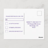 Mystic Marrakesh Night Lanterns Wedding RSVP Postkarte (Rückseite)