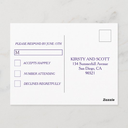 Mystic Marrakesh Night Lanterns Wedding RSVP Postkarte (Rückseite)