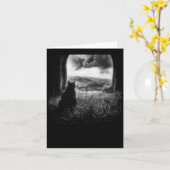 Mystic Meow Sticker Karte (Gelbe Blume)