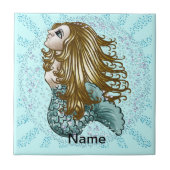 Mystic Mermaid Bubbles Fliese (Vorderseite)