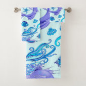 Mystic Mermaid Fairy Lila Creature Badhandtuch Set (Insitu)