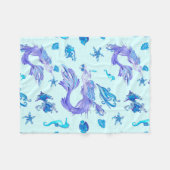 Mystic Mermaid Fairy Lila Creature Fleecedecke (Vorderseite (Horizontal))