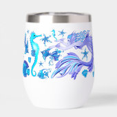 Mystic Mermaid Fairy Lila Creature Keramik Tile (Rückseite)