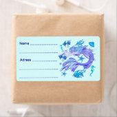 Mystic Mermaid Fairy Lila Creature Keramik Tile (Insitu)