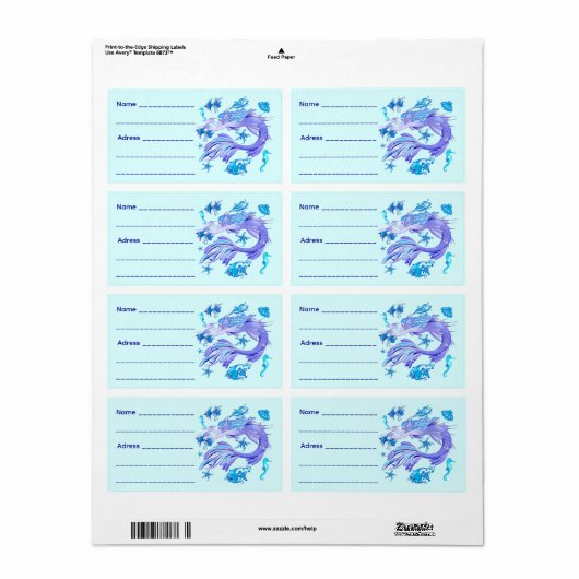 Mystic Mermaid Fairy Lila Creature Keramik Tile (Vorne)