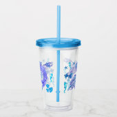 Mystic Mermaid Fairy Lila Creature Keramik Tile Acryltrinkbecher (Rechts)