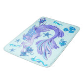 Mystic Mermaid Fairy Lila Creature Keramik Tile Badematte (Schrägansicht)
