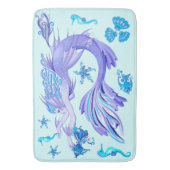 Mystic Mermaid Fairy Lila Creature Keramik Tile Badematte (Vorderseite Vertikal)