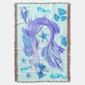 Mystic Mermaid Fairy Lila Creature Keramik Tile Decke (Vorderseite Vertikal)