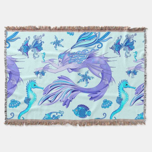 Mystic Mermaid Fairy Lila Creature Keramik Tile Decke (Vorderseite)