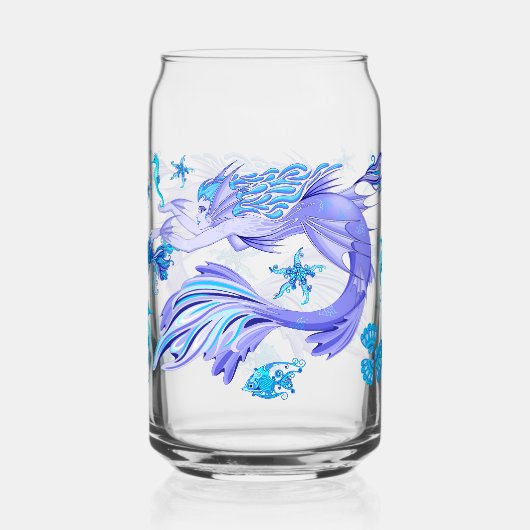 Mystic Mermaid Fairy Lila Creature Keramik Tile Dosenglas (Vorderseite)