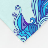 Mystic Mermaid Fairy Lila Creature Keramik Tile Fleecedecke (Ecke)