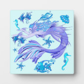 Mystic Mermaid Fairy Lila Creature Keramik Tile Fotoplatte (Vorderseite)