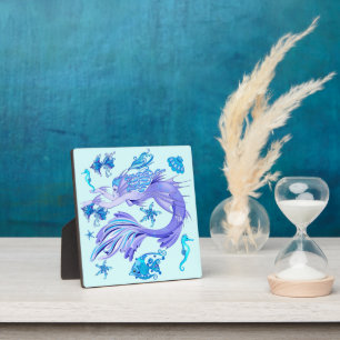 Mystic Mermaid Fairy Lila Creature Keramik Tile Fotoplatte