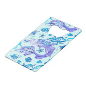 Mystic Mermaid Fairy Lila Creature Keramik Tile Geldbeutel Flaschenöffner (Vorderseite Schrägansicht)