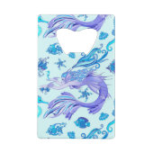 Mystic Mermaid Fairy Lila Creature Keramik Tile Geldbeutel Flaschenöffner (Rückseite)