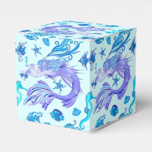 Mystic Mermaid Fairy Lila Creature Keramik Tile Geschenkschachtel (Vorderseite)