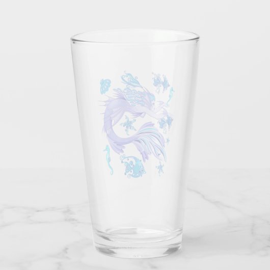 Mystic Mermaid Fairy Lila Creature Keramik Tile Glas (Rückseite)