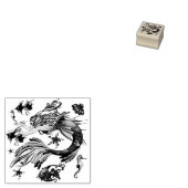 Mystic Mermaid Fairy Lila Creature Keramik Tile Gummistempel (Stempel)