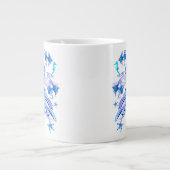 Mystic Mermaid Fairy Lila Creature Keramik Tile Jumbo-Tasse (Vorderseite)