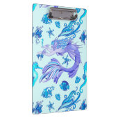 Mystic Mermaid Fairy Lila Creature Keramik Tile Klemmbrett (Rechts)