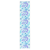 Mystic Mermaid Fairy Lila Creature Keramik Tile Kurzer Tischläufer (Vorderseite)