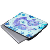 Mystic Mermaid Fairy Lila Creature Keramik Tile Laptopschutzhülle (Vorne Knopf)
