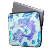Mystic Mermaid Fairy Lila Creature Keramik Tile Laptopschutzhülle (Vorderseite Links)