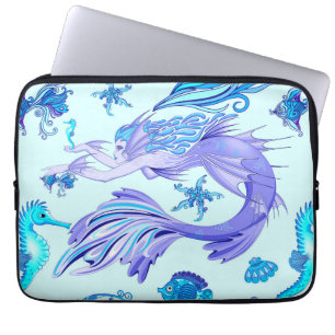 Mystic Mermaid Fairy Lila Creature Keramik Tile Laptopschutzhülle