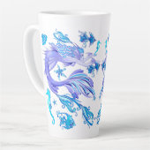 Mystic Mermaid Fairy Lila Creature Keramik Tile Milchtasse (Linke Ecke)