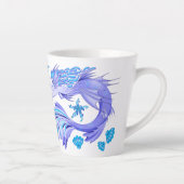 Mystic Mermaid Fairy Lila Creature Keramik Tile Milchtasse (Rechts)