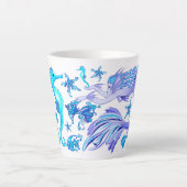 Mystic Mermaid Fairy Lila Creature Keramik Tile Milchtasse (Vorderseite)