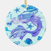 Mystic Mermaid Fairy Lila Creature Keramik Tile Ornament (Vorne)