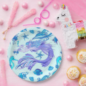 Mystic Mermaid Fairy Lila Creature Keramik Tile Pappteller (Party)