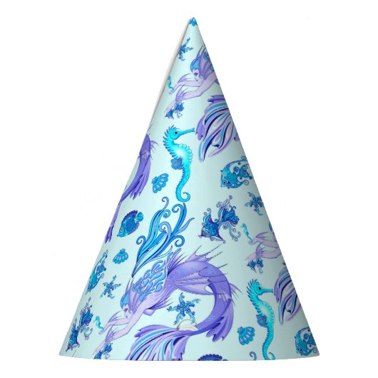 Mystic Mermaid Fairy Lila Creature Keramik Tile Partyhütchen (Links)