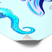 Mystic Mermaid Fairy Lila Creature Keramik Tile Poster (Ecke)