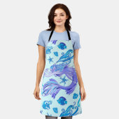 Mystic Mermaid Fairy Lila Creature Keramik Tile Schürze (Getragen)