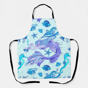 Mystic Mermaid Fairy Lila Creature Keramik Tile Schürze