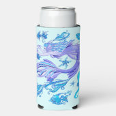 Mystic Mermaid Fairy Lila Creature Keramik Tile Selters Dosenkühler (Seltzer Vorderseite)